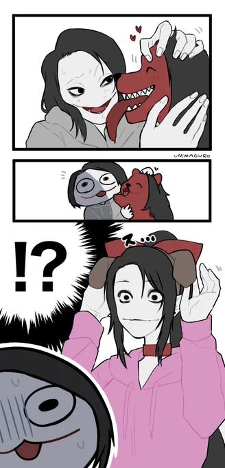 犬になって撫でて欲しい2人を描きたかったんだけど

なにこれ
 #creepypasta 