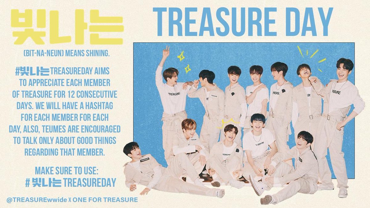 TREASUREwwide's tweet photo. [#빛나는TREASUREday 💎]

WW x OFT mini project that aims to showcase Teume's overflowing love for Treasure. STAY TUNED! 💎

NOTE: We won't be using any taglines starting next week to start PROMOTING EACH MEMBER per day as we come closer to the debut day. https://t.co/feySdYXW6D
