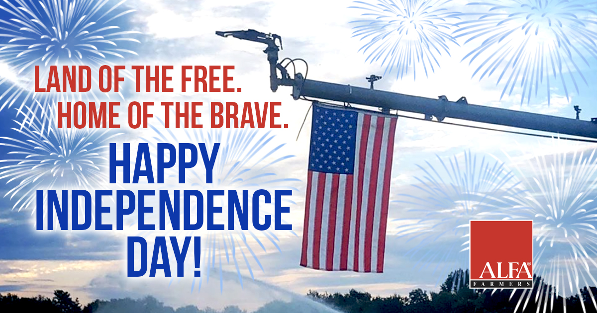 AlfaFarmers's tweet photo. We hope you have a safe, happy and blessed holiday! #FourthOfJuly https://t.co/S42xo22oeo