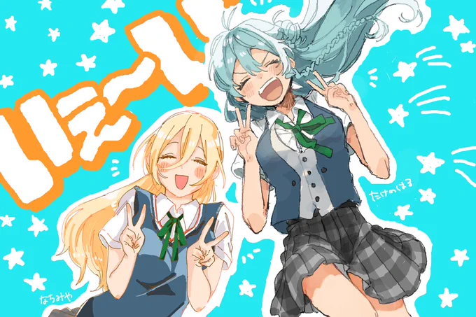 (⚠️女体化)

かわいいの専門家なちみや先生と、アイドルちゃん♀絵茶したよ!!
見てください〜〜〜〜〜!!°・??☀️? 