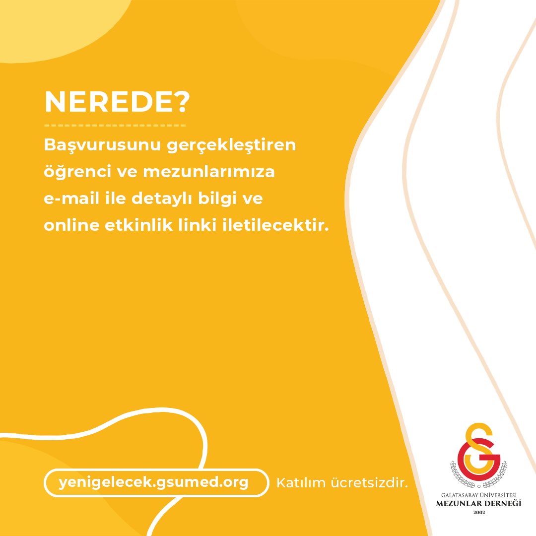 gsumezunlar's tweet photo. Yeni Gelecek 4.0 programı hakkında merak edilenleri cevaplıyoruz ➡️
#YeniGelecek #galatasaraydayenigelecek #gsumed #galatasarayuniversitesi https://t.co/8U6mcovhyi
