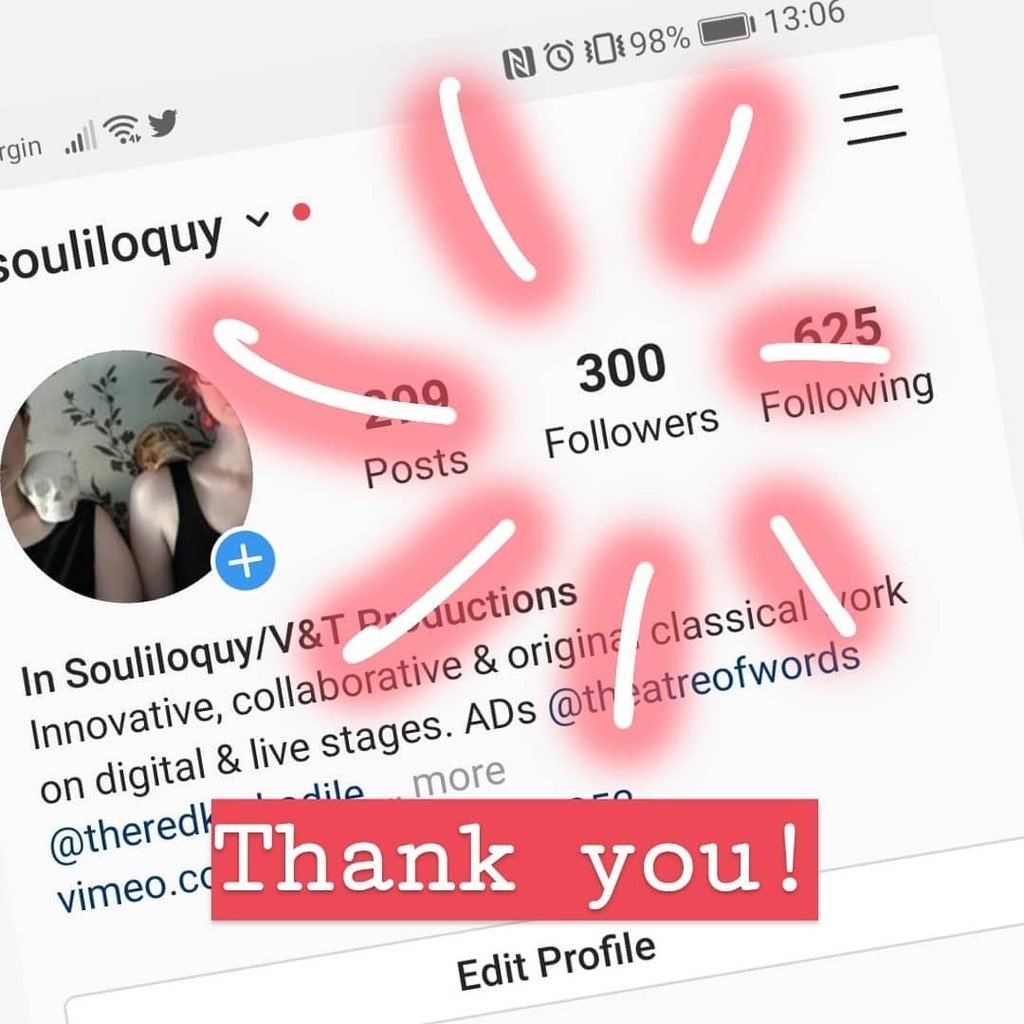 insouliloquy's tweet photo. Thank you for following and sharing and engaging with us here in insta.
We have new projects cooking alongside #ShutInShakespeare and will be sharing details soon but for now. Air kisses 💋 from over 2m distance.
❤️💀❤️
#InSouliloquy #InSouliloquyRevisited #ShutInShakespea… https://t.co/oU8NSyWFUJ