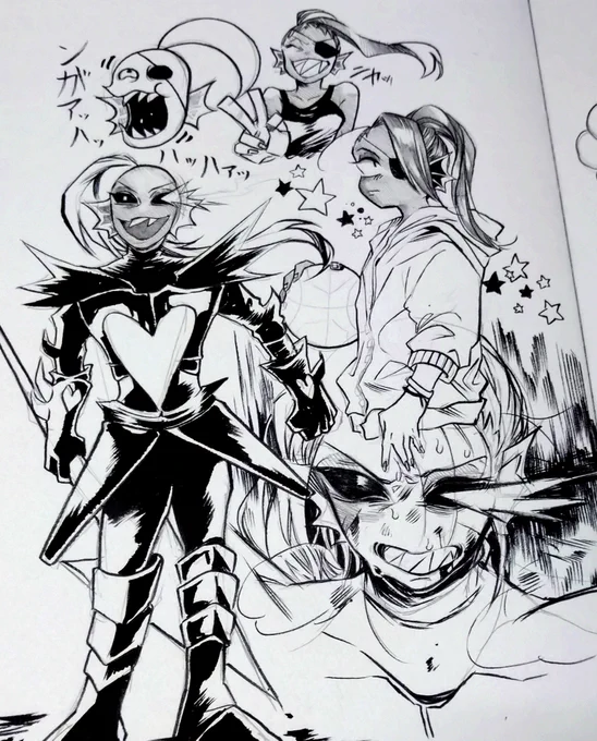 アンダインさん練習とヒューマン絵
落書きポイー(ノ≧∇≦)ノ ミ? 