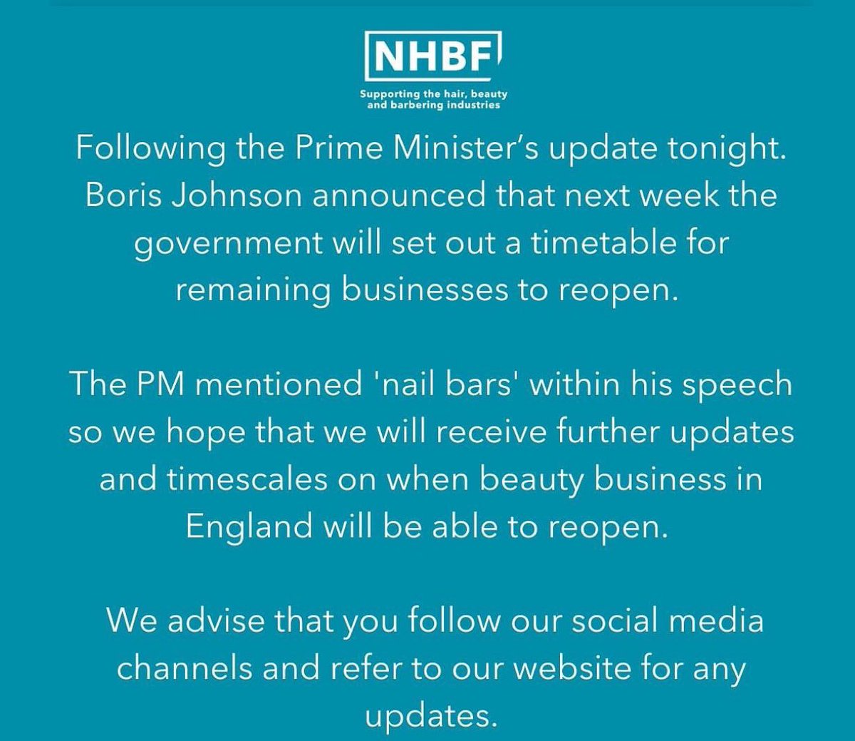 indulgebeauty0's tweet photo. Hoping to have some information on reopening this coming week ๐ค
Best of luck to the hairdressers and barbers who have gone back to battle today ๐ ๐
#klhour #kingslynn https://t.co/6cDMDrKEP0