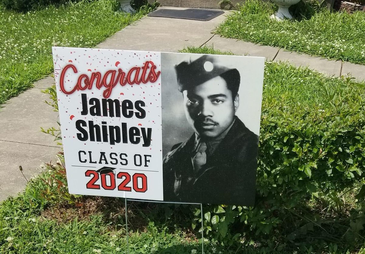 mizzodcast's tweet photo. SPECIAL CONGRATS!!! On this Independence Day, we celebrate the great James Shipley who never graduated from his segregated high school, went on to become a Tuskegee Airman and is now the 97-yr old veteran is part of the 2020 graduating class at Tipton High in Tipton, MO!!! https://t.co/O9yAyzUxKw