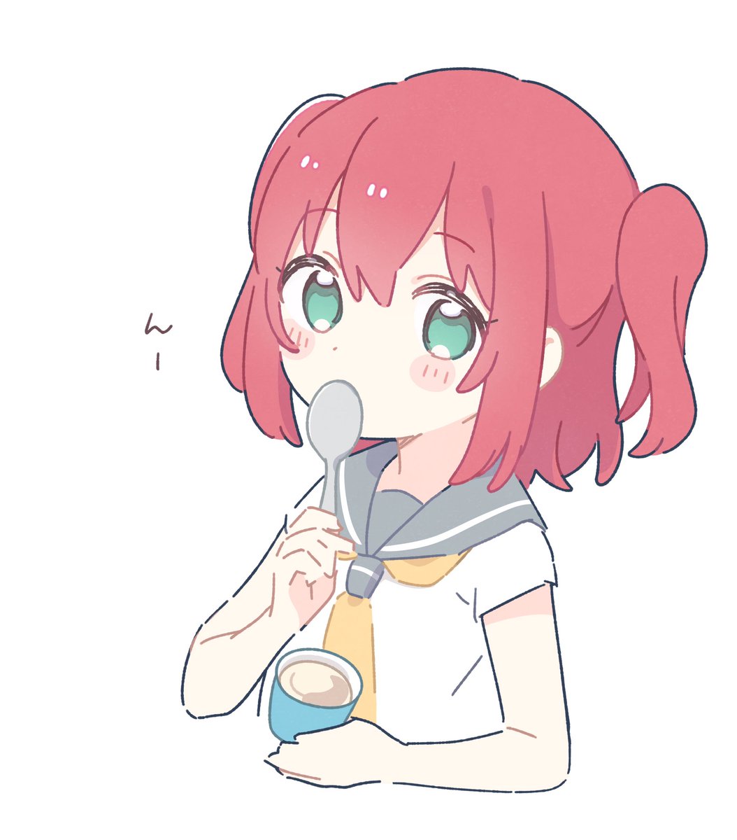 カップアイス食べるルビィちゃん やしののイラスト