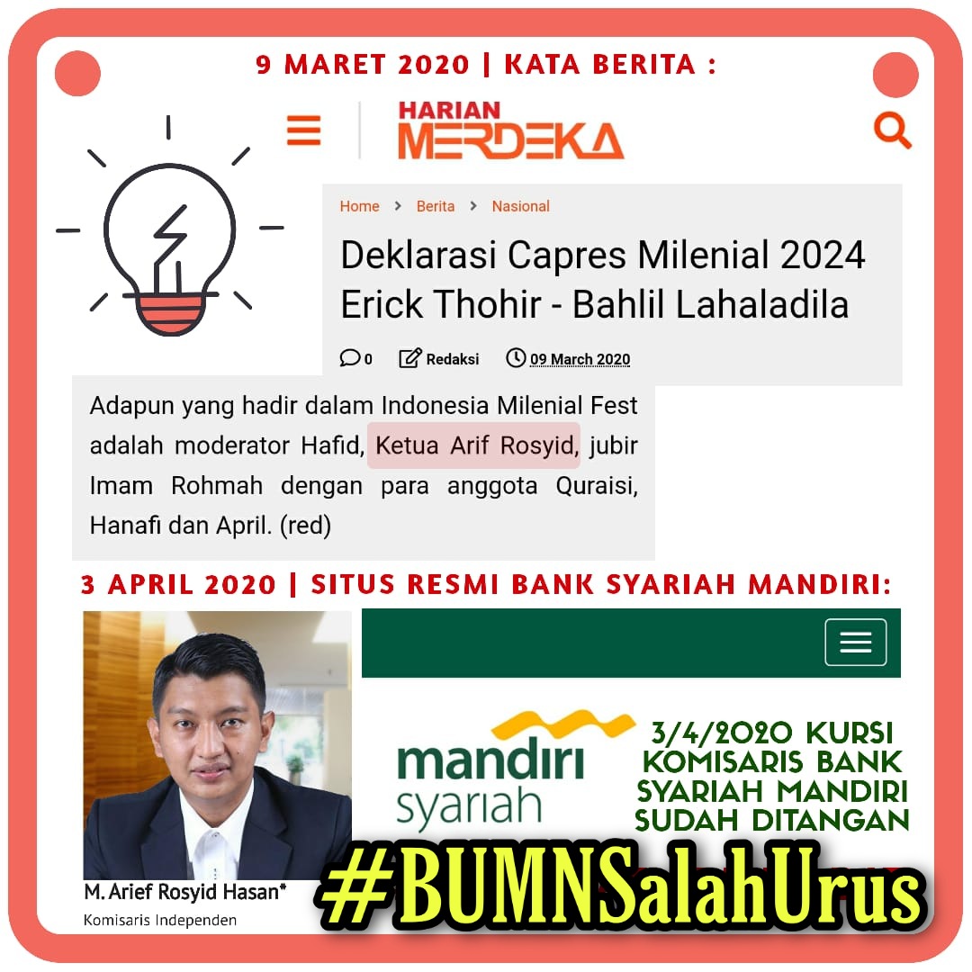 sumutbersatu01's tweet photo. Aduh....  Ngrus BUMN ajah kocar kacir... 
Apalagi  nanti nya jadi presiden.... 
Bisa hancur negara ini 
#BUMNSalahurus 
#erickout 
#JagaJokowi 
@ListonJenta @OrangBanten1 @Mustar_98 @Jeppri_silalahi https://t.co/7BehKJV9zx