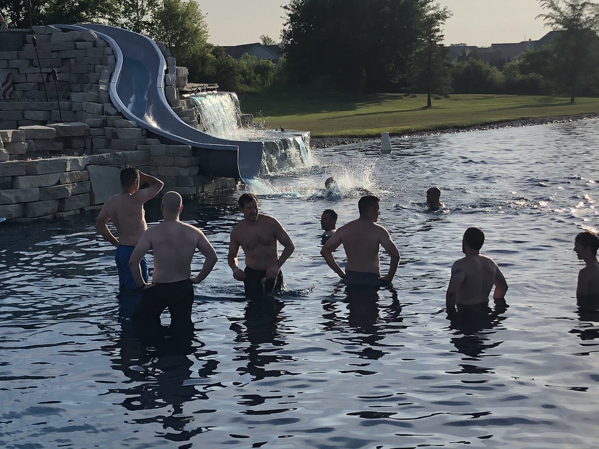 F3Toledo's tweet photo. Great CSAUP planned and executed by Trinity. 36 men showed up for a 5k run 4 mile Ruck and a pond swim.  Some great second F afterwards.  No better way to start the day and celebrate our country’s independence https://t.co/YIz0cQIXad