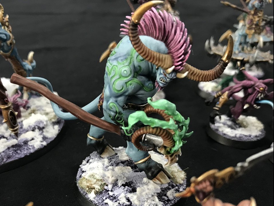 Then it was time to embrace Tzeentch, painted as part of the first from Ember to Inferno alongside  @WarhammerGC  @the_black_sun  @forestreveries and one of the armies i’m most proud of.