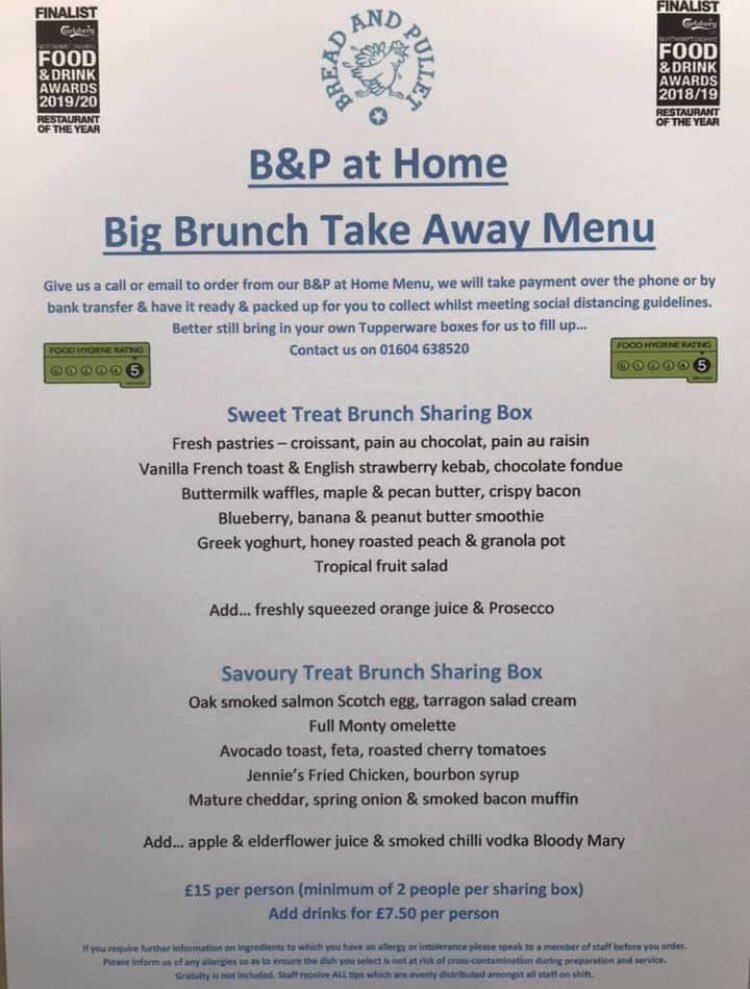 Breadandpullet's tweet image. Sunday = Brunch Time! 
🧺🍳🧇🍓🍉🍌🥐🍗🥓🐔
We also have our BIG BBQ Boxes tomorrow, perfect for when catching up with friends &amp;amp; family with a cheeky Cocktail Kit thrown in...
🥂🍹🍸🐔
#northampton #takeawaytime #supportlocal #brunchtime