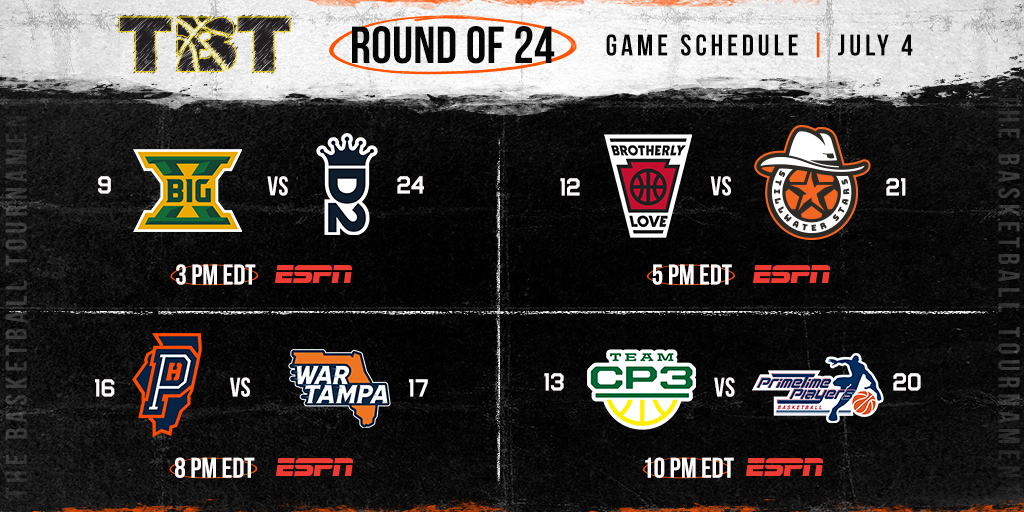 thetournament's tweet photo. BASKETBALL IS BACK 🏀

TBT 2020 tips off with four games on ESPN! https://t.co/Fxp8dsbiSF
