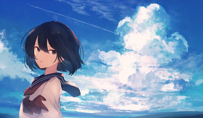 「飛行機雲 セーラー襟」のTwitter画像/イラスト(古い順)