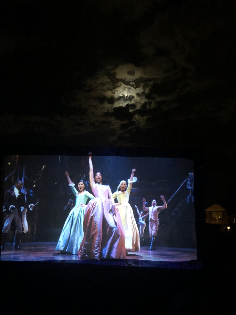 lisamchen's tweet photo. Outdoor viewing to watch #Hamilton thank you @Lin_Manuel for sharing your incredible work and making it available to so many to help lift us up! #SocialDistancing #Satisfied https://t.co/JohqqFYNPy