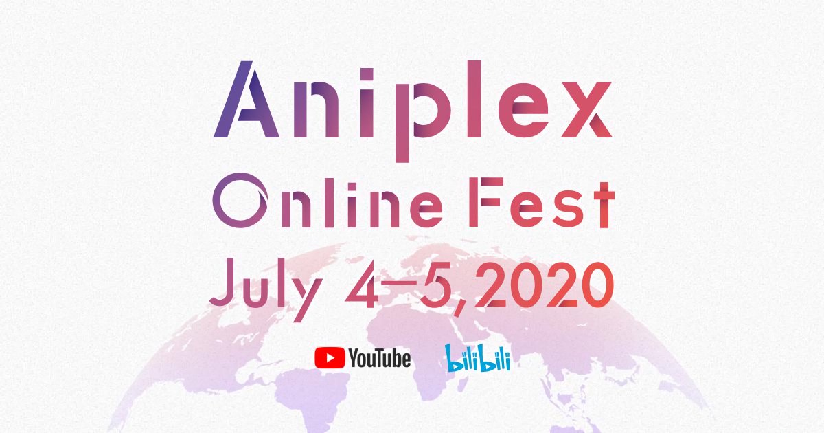 nitrotaku's tweet photo. Aniplex Online Fest starts NOW!

Special appearances from the staff and cast of popular anime, music artists, and more...

Watch the event live on YouTube:
https://t.co/3E4vYarMp7

See the schedule for the two day-event here:
https://t.co/kc5hEcnSpW

#AOF2020 https://t.co/2fwOCUNSKc
