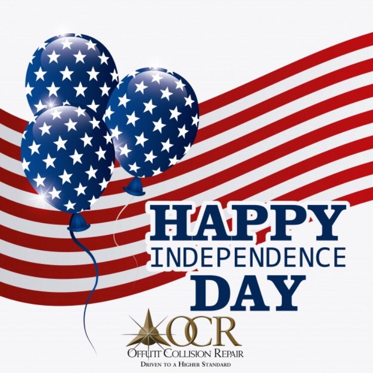 OffuttCollision's tweet photo. πΊπΈ Wishing you a safe and happy 4th of July! πΊπΈ #4thofjuly #offuttcollisionrepair #independenceday #staysafe https://t.co/PsybsZdoww