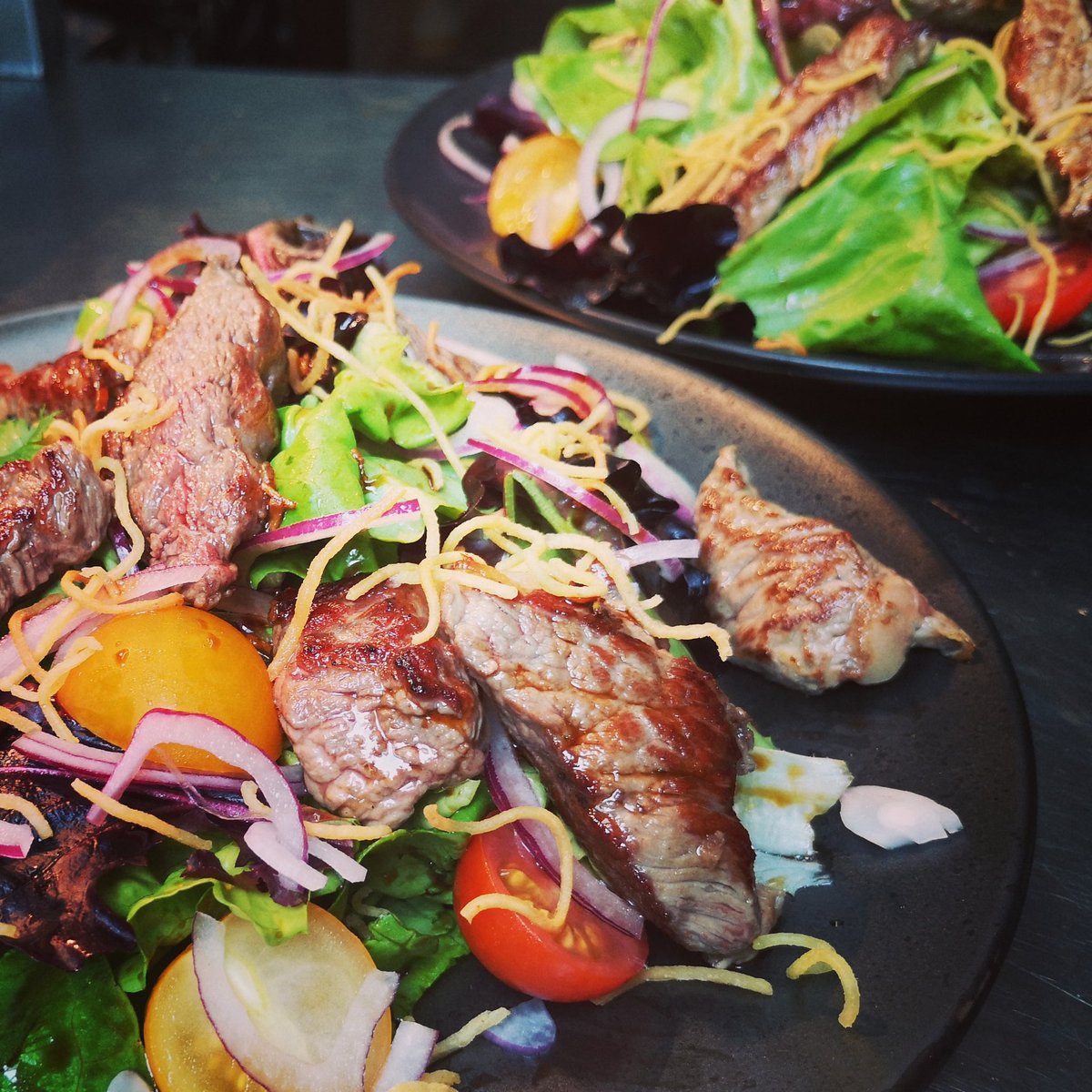 LepetitmondeB's tweet photo. The Thai beef salad seems to be our re-opening best seller so far! We are celebrating our liberté by offering 20% off all food tomorrow Sunday 5th July.  #reopening #bideford #barnstaple #localbusiness #northdevonfoodhub #Foodie #yummy #thaifood https://t.co/DtNVj08JS8