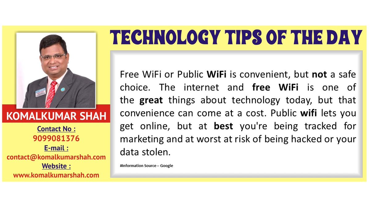 komalkumarshah's tweet photo. Finally started technology tips of the day today. Please comment on what you want to know in technology and if you like to share it with your contacts.
#komalkumarshah
#technologytipsoftheday
#vssespl
#learntechnologywithkomal https://t.co/yLYQihUHqD