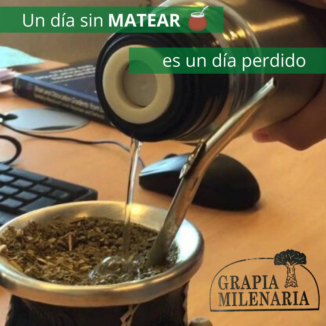 GrapiaMilenaria's tweet photo. 🧉𝐘𝐞𝐫𝐛𝐚 𝐌𝐚𝐭𝐞 𝐆𝐫𝐚𝐩𝐢𝐚 𝐌𝐢𝐥𝐞𝐧𝐚𝐫𝐢𝐚
-
Agroecológica de secado natural, con un estacionamiento de 2 años.
Producida por lacooperativa
"El Colono"
-
📍 Campo Ramón - Misiones.
-
#Grapiamilenaria
-
#Yerbamate #mate #yerba #mateando  #mateargentino #siempreunmate https://t.co/OIvX4QzSHb