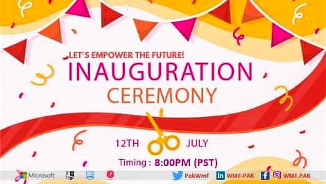 yasin_nimra's tweet photo. We welcome you all in the Virtual Inauguration Ceremony come and join us in our interactive ceremony at sunday, 12 july 2020
Time: 8 PM to 9 PM
Contact us:
event@wmfpak.com
#WMF #wemoveforward #Microsoftstudentpartners #womenempowerment #lahore #Pakistan https://t.co/Ycu6rHIAPF
