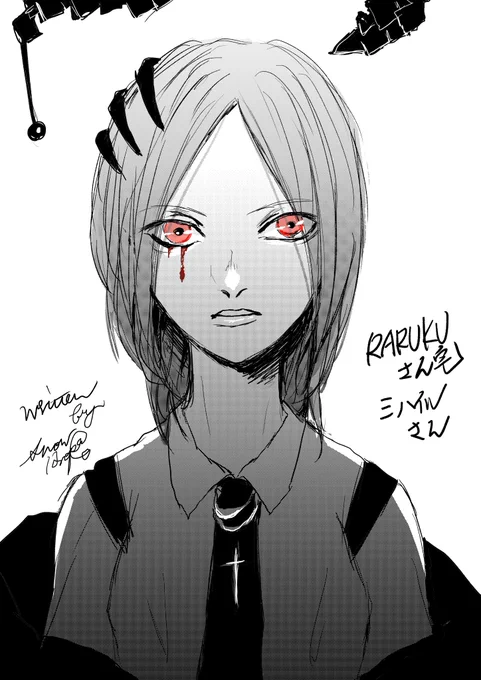 RARUKUさん宅のミハイルさん描かせていただきました〜ありがとうございました〜( '∀`) 