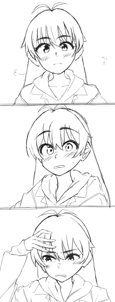多分もう描かんので載せるけどヒビキコミュニケーションも描いてたのよ セリフまで決まってたけど完成は皆さんの脳内に任せますw 
響に髪を解くところが見たいのでお願いしてみるお話 