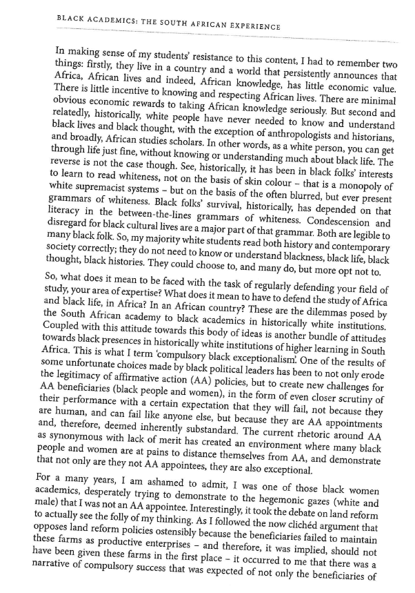 G_A_Musila's tweet photo. Excerpts on 'not-all-of-us' syndrome and compulsory exceptionalism #ThinkingWhileBlack. Full chapter available in the book https://t.co/Fku0Jn22VG https://t.co/DDe1GdmKOI
