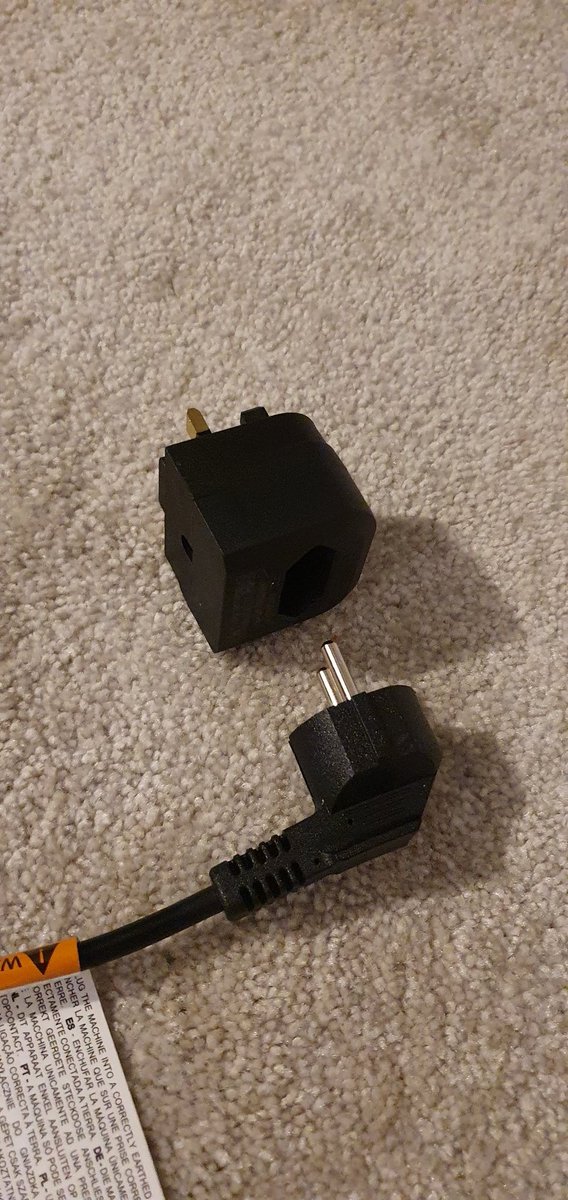 moss24's tweet photo. @DecathlonUK Bought a new treadmill and set it up today and the plug doesn't fit the adapter that came. Any chance of getting the correct one sent out? https://t.co/iIn46MHYFB