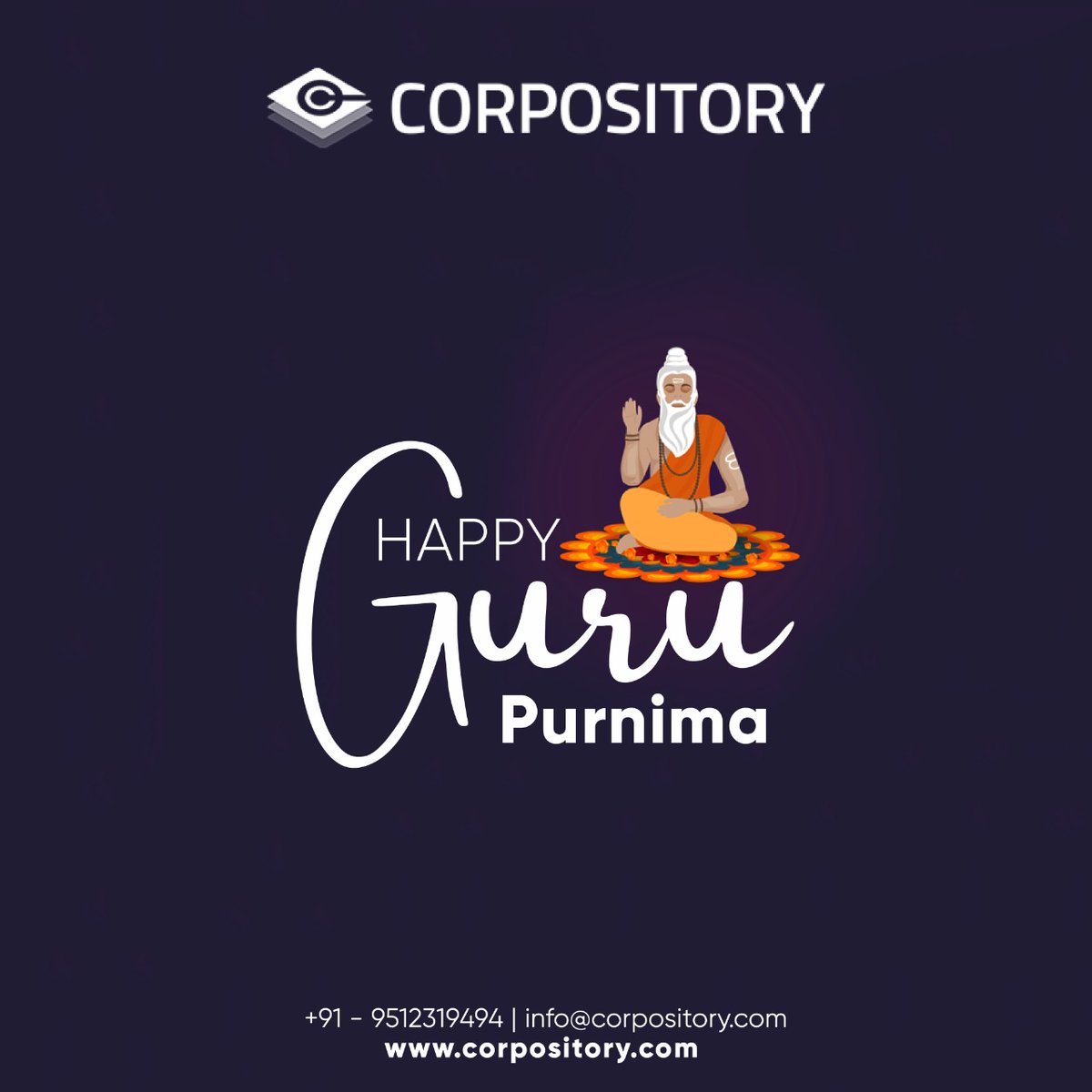 corpository's tweet photo. There is no deity superior to the Guru, no gain better than the Guru’s grace. no state higher than a meditation on the Guru
 
#Corpository #HappyGuruPurnima #GuruPurnima #GuruPurnima2020 https://t.co/BWXDaeB7Wf