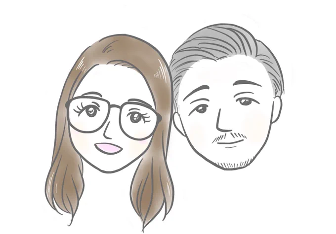 旦那のイタリア人の友達の似顔絵を描いたのだけど?外国の人の顔って難しい??本当はもっと美人さん&amp;イケメン??
でも送ったら喜んでくれたみたい☺️ホッ(;'Д`A 