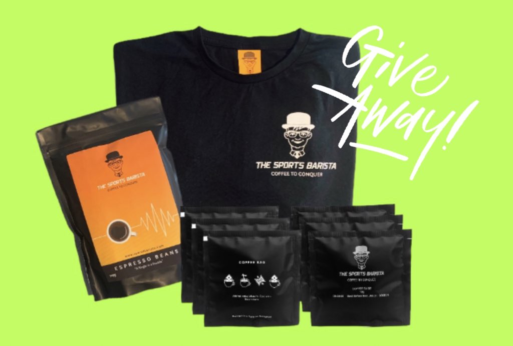 🥳 ITS FREEBIE TIME 🥳

Win a selection of #sportsbarista goodies including 30 #coffeebags, a pack of #coffeebeans and..... THE T-SHIRT!!!! 

All you have to do enter is like and retweet this post and tag 3 of your bestest buddies 🤩

sportsbarista.com