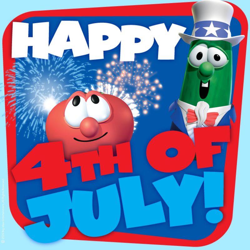 VeggieTales's tweet photo. Have a safe and happy red, white and blue celebration! https://t.co/DBZpUTAICU