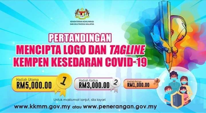 JapenTerengganu's tweet photo. ANDA INGIN PELUANG MEMENANGI WANG TUNAI RM5,000?

Jom sertai Pertandingan Logo dan Tagline Kempen Kesedaran COVID-19 anjuran Kementerian Komunikasi dan Multimedia Malaysia (KKMM) yang dibuka sekarang hingga 10 Julai 2020. https://t.co/DzpTCjlWyB