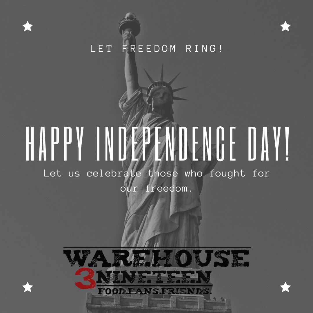 Warehouse319's tweet photo. Happy Independence Day! https://t.co/R5PU5VHnvu