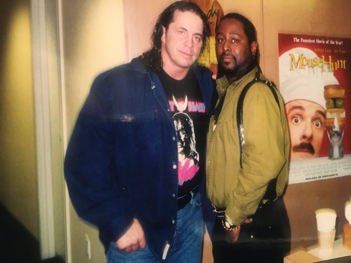 NewsRudy's tweet photo. For my Saturday #OlSkool pic a belated HappyBDay to the Best There Is, Best There Was & Best There Ever Will Be, multi @WWE Champion #Calgarys own #TheHitman @BretHart https://t.co/qekcMVxGlN
