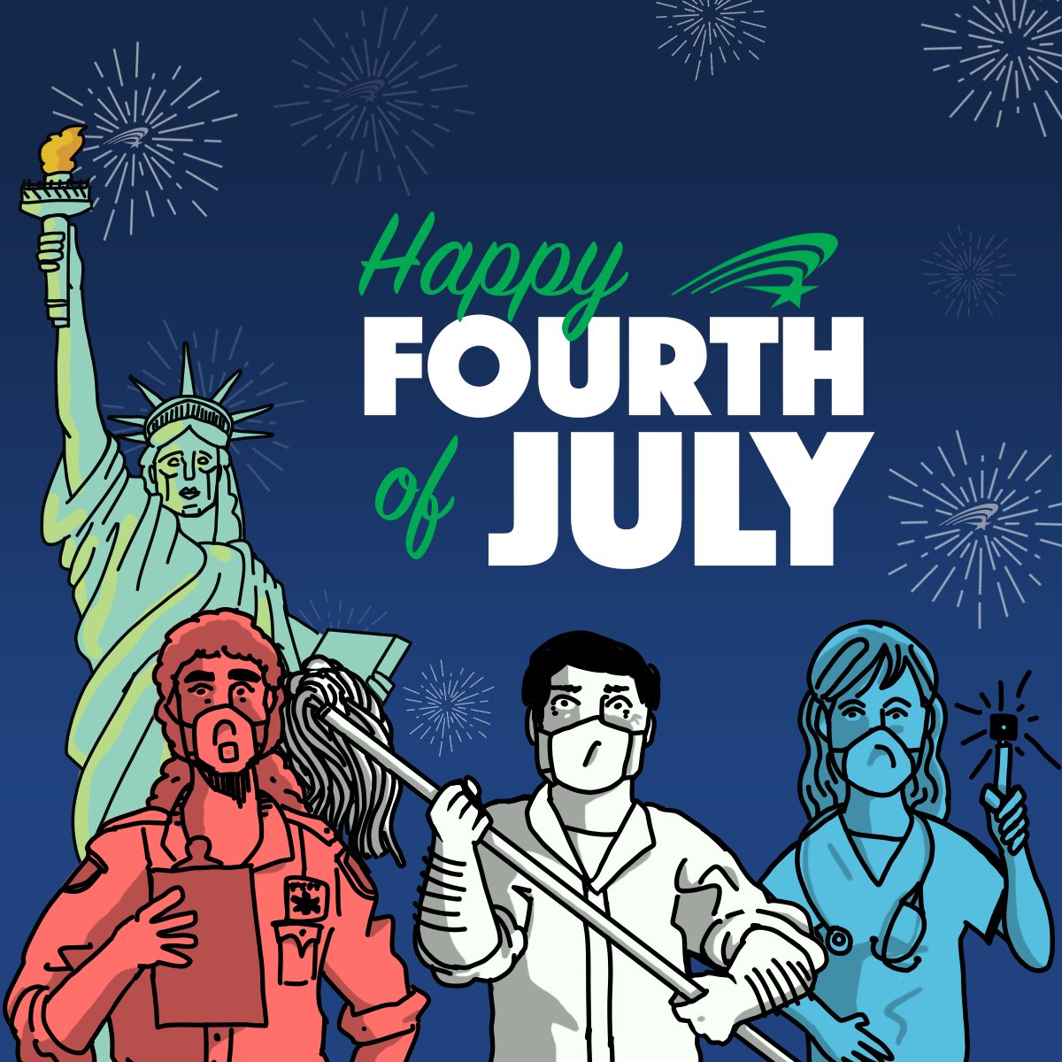 AFSCME's tweet photo. Happy Fourth! Let’s remember our inalienable rights such as life, liberty, &amp; the pursuit of happiness. We also recognize many front-line heroes will be managing a crisis instead of celebrating.
 
Tell Congress to pass at least $1 trillion in local aid now: https://t.co/S9NuA1BxuX https://t.co/9quur2C2it