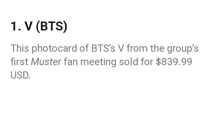 wintertaebwi's tweet photo. Taehyung is at the top for most expensive kpop photocard ever sold 💅 https://t.co/hgwDjuYrxz