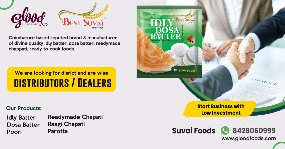 FoodsGlood's tweet photo. Distributors Wanted For A Leading FMCG Company by suvai foods. Dealer and distributors franchise a financially rewarding business in the growing.
Glood Foods - For Trade Enquiry: 8428060999
Order Online: https://t.co/1l6MBfBNz7 https://t.co/mZRavklmAv