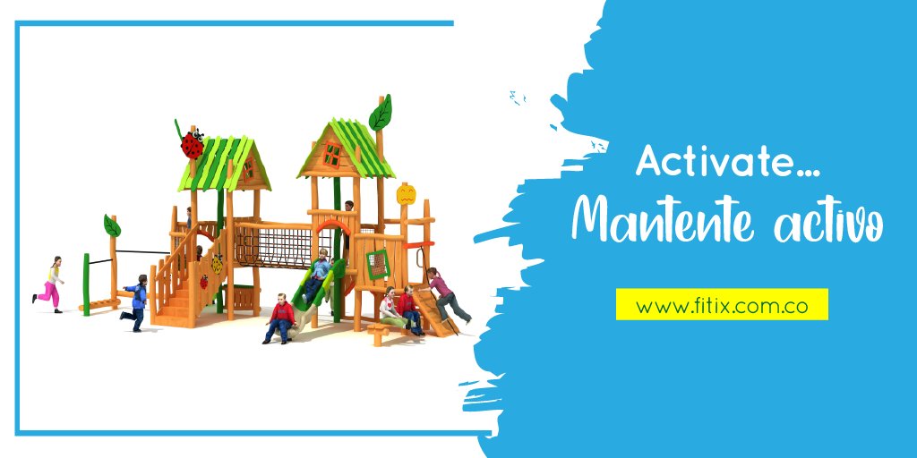 FitixColombia's tweet photo. Conoce nuestros playgrounds con: escaleras de acceso con barandas, páneles para escalar, rodaderos sencillos, banquitos, barras de juego, puentes de sogas, accesorios decorativos y cúpulas en forma de casita. ¡Diversión garantizada! https://t.co/U3B5CERtOF #parquesinfantiles https://t.co/LcCskU9SVS