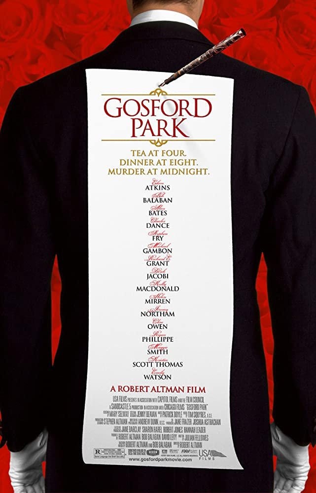 realrelaxo's tweet photo. Gosford Park (UK + USA 2001) by Robert Altman 
Starring Maggie Smith, Helen Mirren, Michael Gambon, Kristin Scott Thomas, Derek Jacobi, Clive Owen, Stephen Fry... 
#MyFilmsIn2020 https://t.co/1DXh2x1Onq