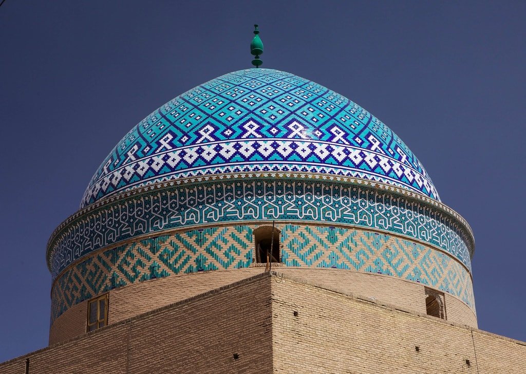 Domes. they are usually above the main (biggest prayer hall). there can be multiple domes in a mosque! some say the round shape represents the sky/the vaults of heaven but i'm not too sure about that