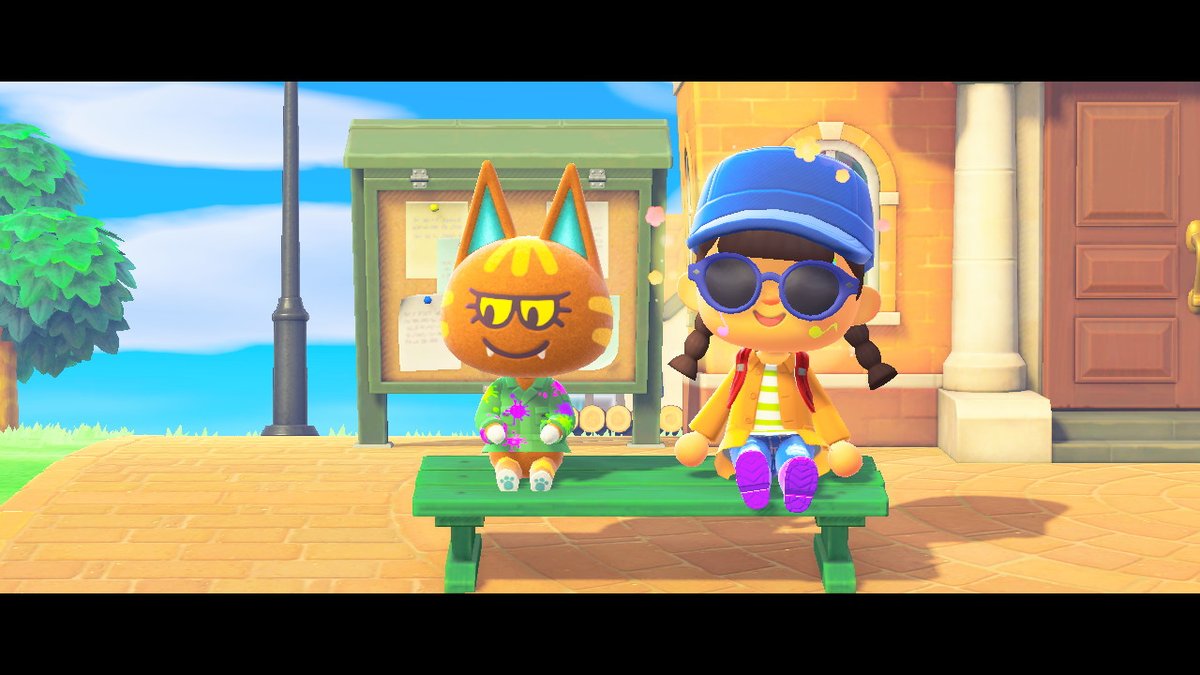 rosiekneath's tweet photo. Just me and katt vibin :> #acnh https://t.co/ozJW0F5LMO