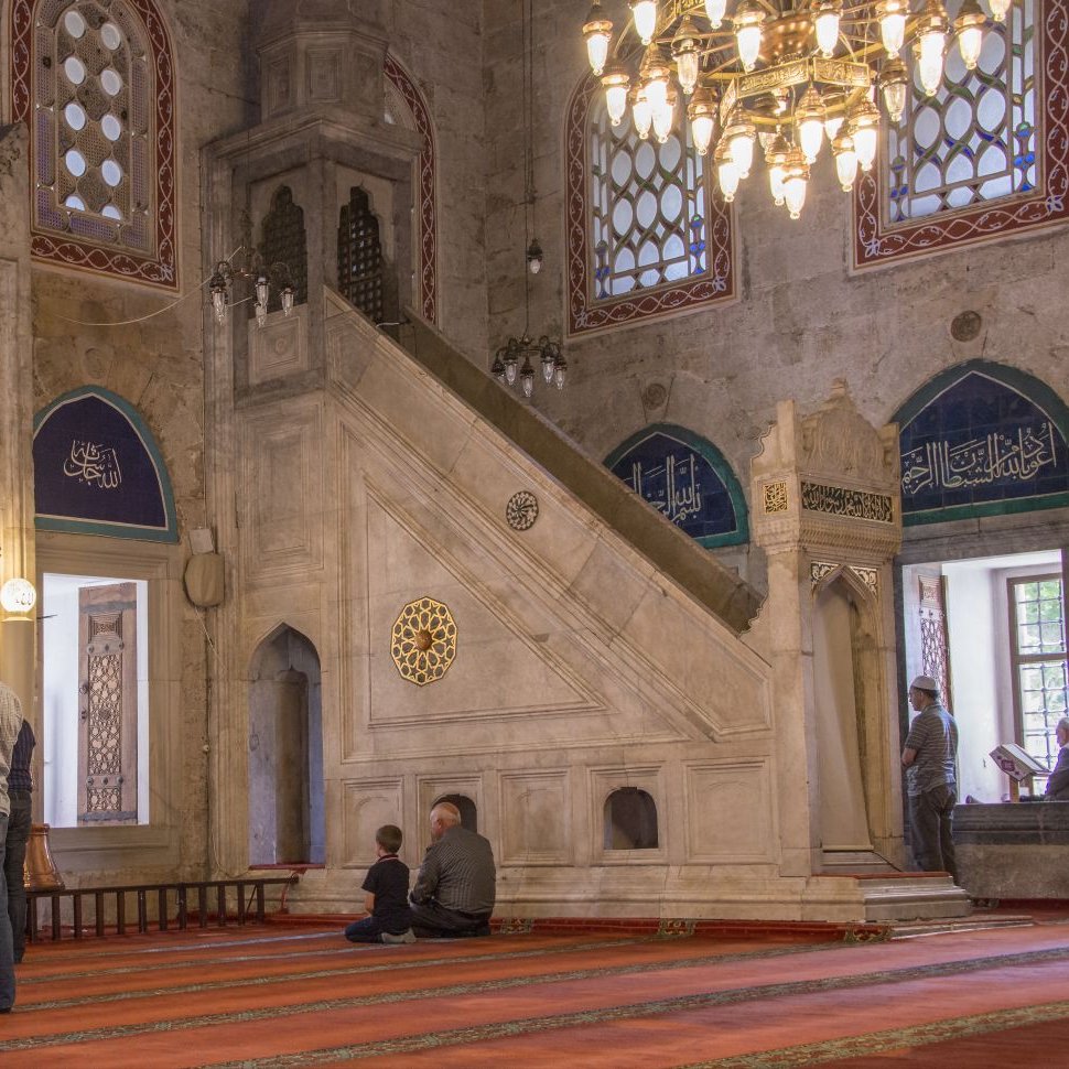 Minbar. i don't know how to describe minbar but the imam (prayer leader) comes here and does ceremonies. their designs are pretty specific so here's few