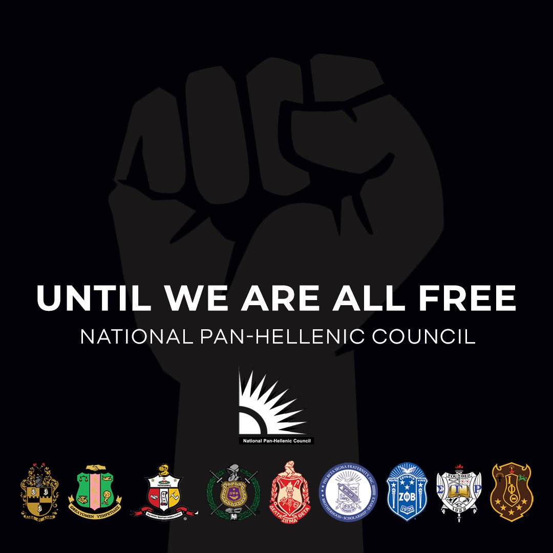 apa1906NETwork's tweet image. We stand united. We won’t celebrate until we are all free...

#apa1906network #nphchq #blacklivesmatter