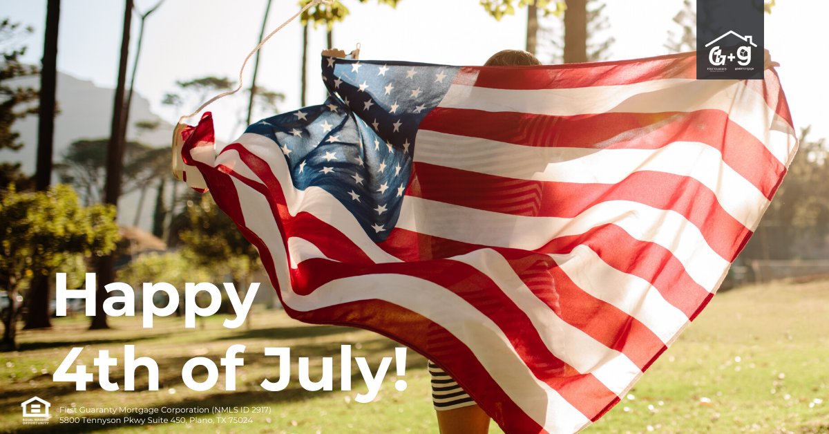 goodmortgage's tweet photo. Happy 4th of July to all of our Mortgage Mavericks, vendors, partners, and borrowers! We are so proud to bring the American Dream of homeownership to so many people through our work every day. Have a safe and socially distant holiday today! https://t.co/yKUOAuua2x