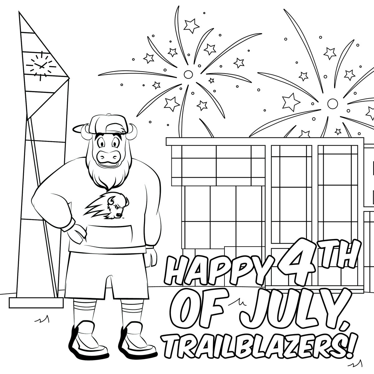 Happy 4th of July, Trailblazers🎇 We hope you have a fun and safe weekend‼️ Looking for a holiday activity❔Download our coloring page bit.ly/31z07dd 📲 Don't forget to tag us in or DM us your masterpieces so we can share.