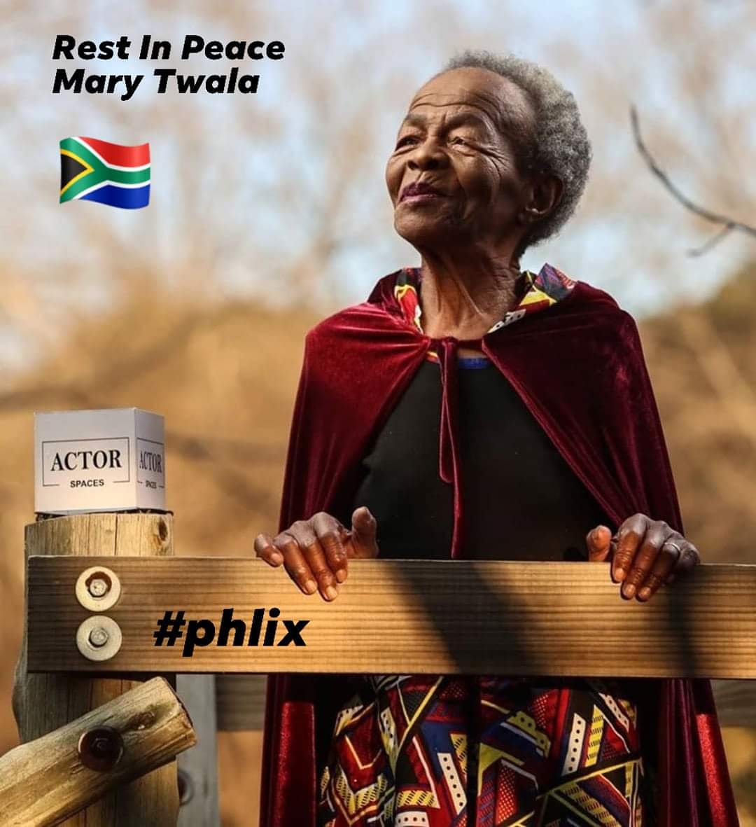 Phlixsignalstr1's tweet photo. Veteran of South African television and film, Mary Twala died on Saturday morning in Netcare Park Lane Hospital according to her son.
Ms Twala was 80 years old.

#MaryTwala #marytwala #legend #southafricanlegend #southafrica #actress #somizimhlongo #somizi

Source Enca https://t.co/NfajOXX3We