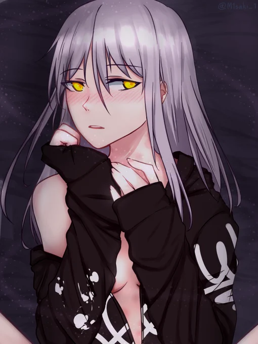 "Mitake-san... Your hoodie is so warm..."  
