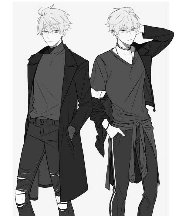 That time the brothers were asked to model together. 

ㅤㅤThey were the same size back then, Rin's obviously the grumpy one on the right.