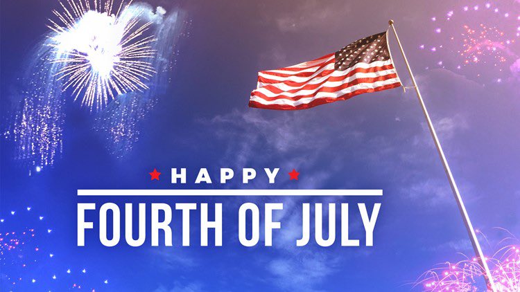 “God bless America, land that I love. Stand beside her, and guide her, through the night with the light from above!”

Wishing everyone and their families a safe and Happy 4th of July! 🇺🇸🇺🇸 🇺🇸