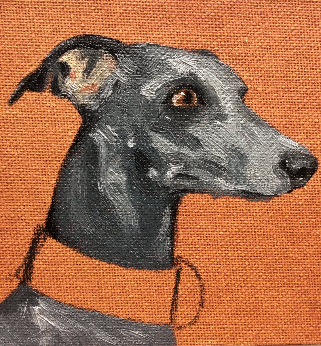 It’s going to take a strong lead to hold this one back...
#WorkInProgress
#DogsWithCharacter #LockdownDogs #Greyhound